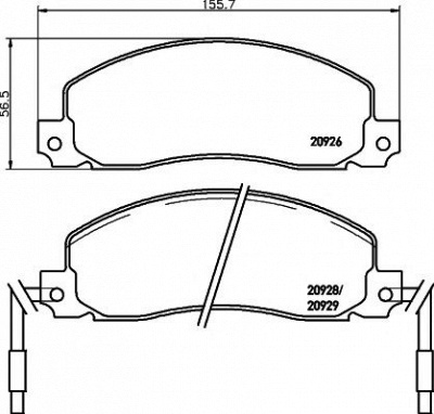 HELLA PAGID 8db355018981 -  Комплект тормозных колодок, дисковый тормоз